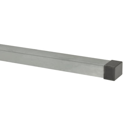 Berkfield Garden Fence Posts 10 pcs Silver 220 cm Steel