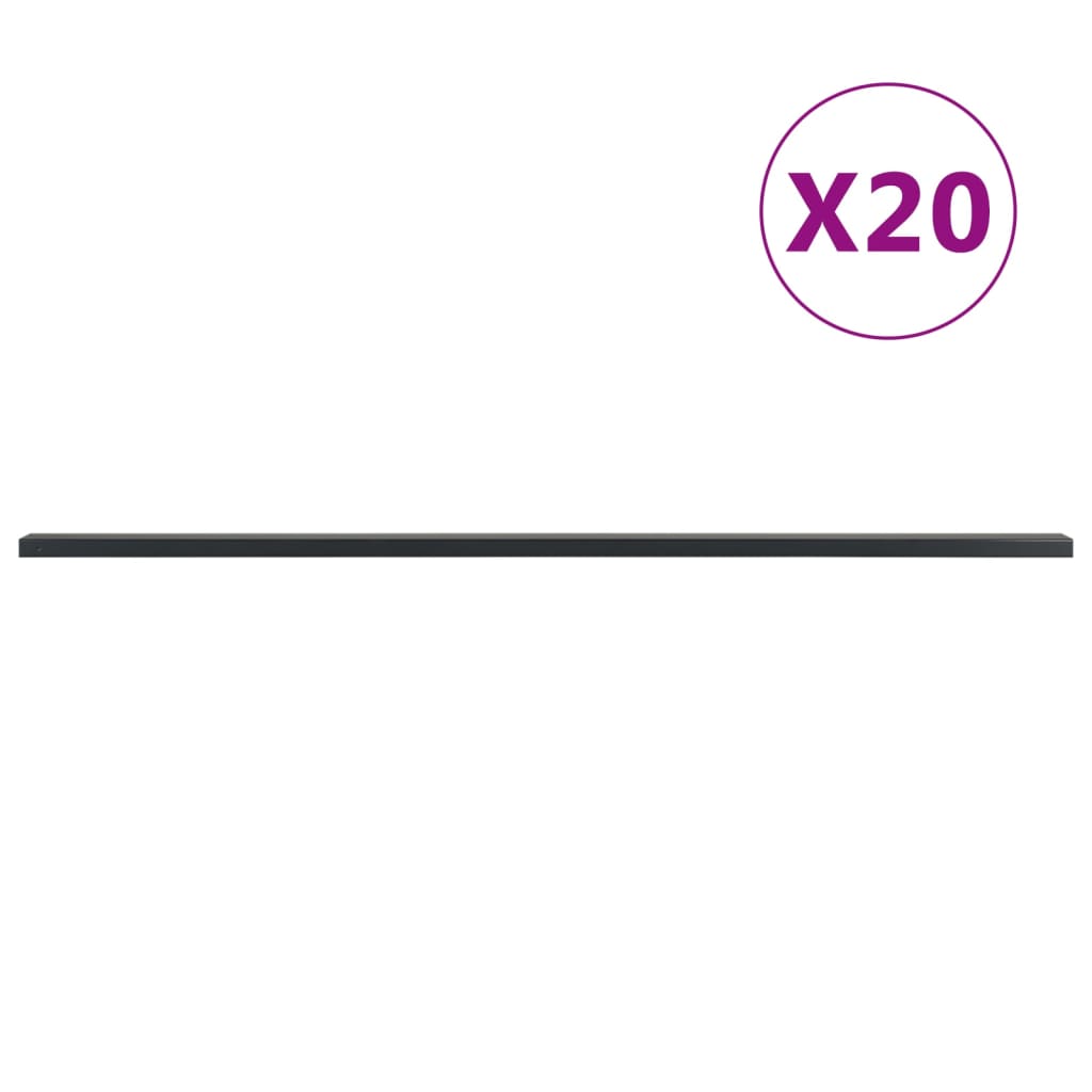 Berkfield Garden Fence Posts 20 pcs Grey 200 cm Steel