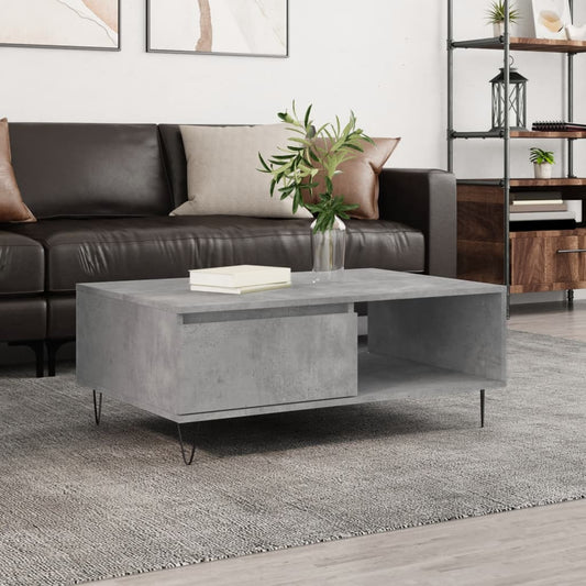 Berkfield Coffee Table Concrete Grey 90x60x35 cm Engineered Wood