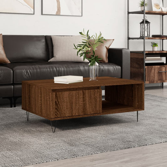 Berkfield Coffee Table Brown Oak 90x60x35 cm Engineered Wood