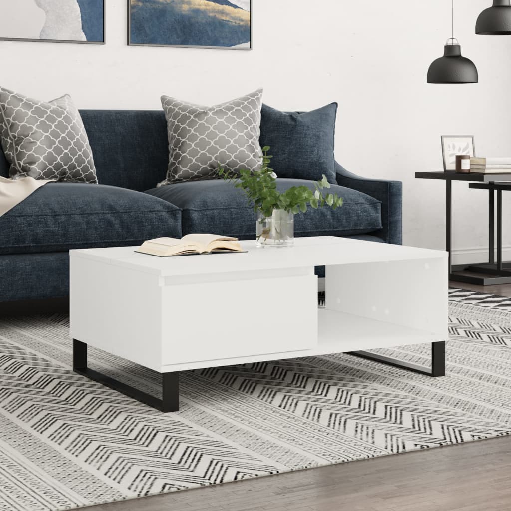 Berkfield Coffee Table White 90x60x35 cm Engineered Wood