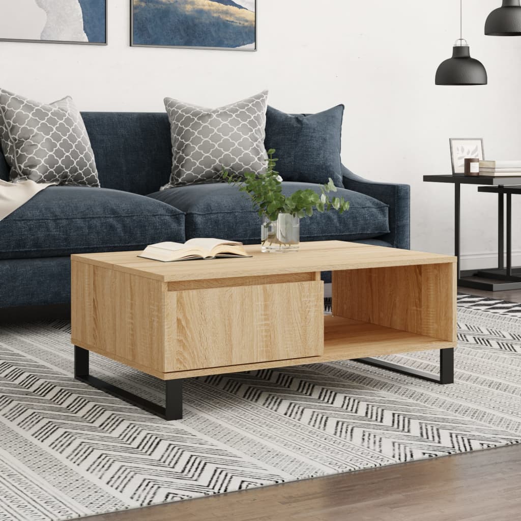 Berkfield Coffee Table Sonoma Oak 90x60x35 cm Engineered Wood