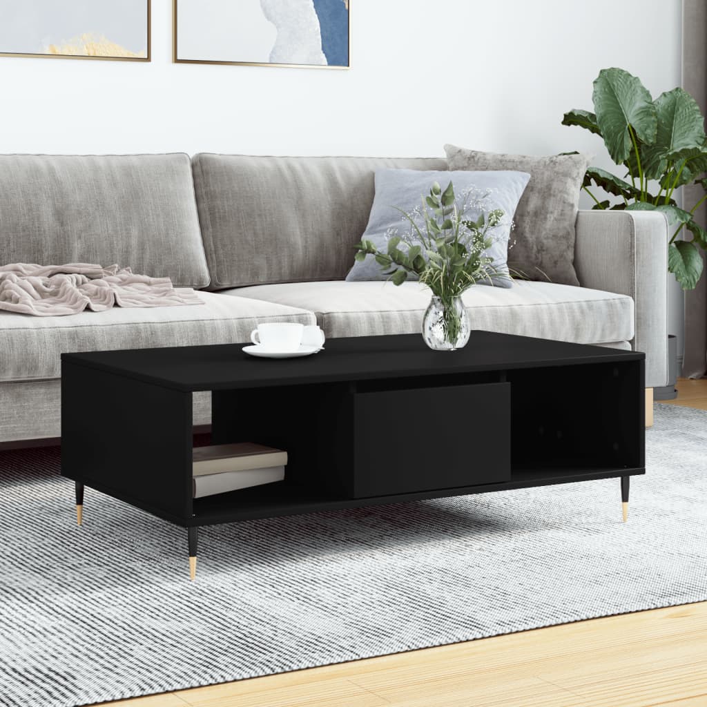 Berkfield Coffee Table Black 104x60x35 cm Engineered Wood
