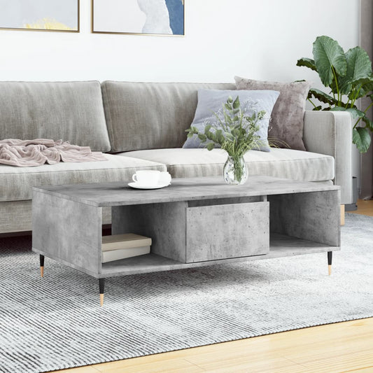 Berkfield Coffee Table Concrete Grey 104x60x35 cm Engineered Wood