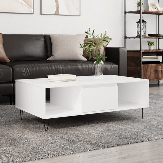 Berkfield Coffee Table White 104x60x35 cm Engineered Wood