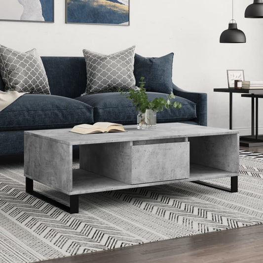 Berkfield Coffee Table Concrete Grey 104x60x35 cm Engineered Wood