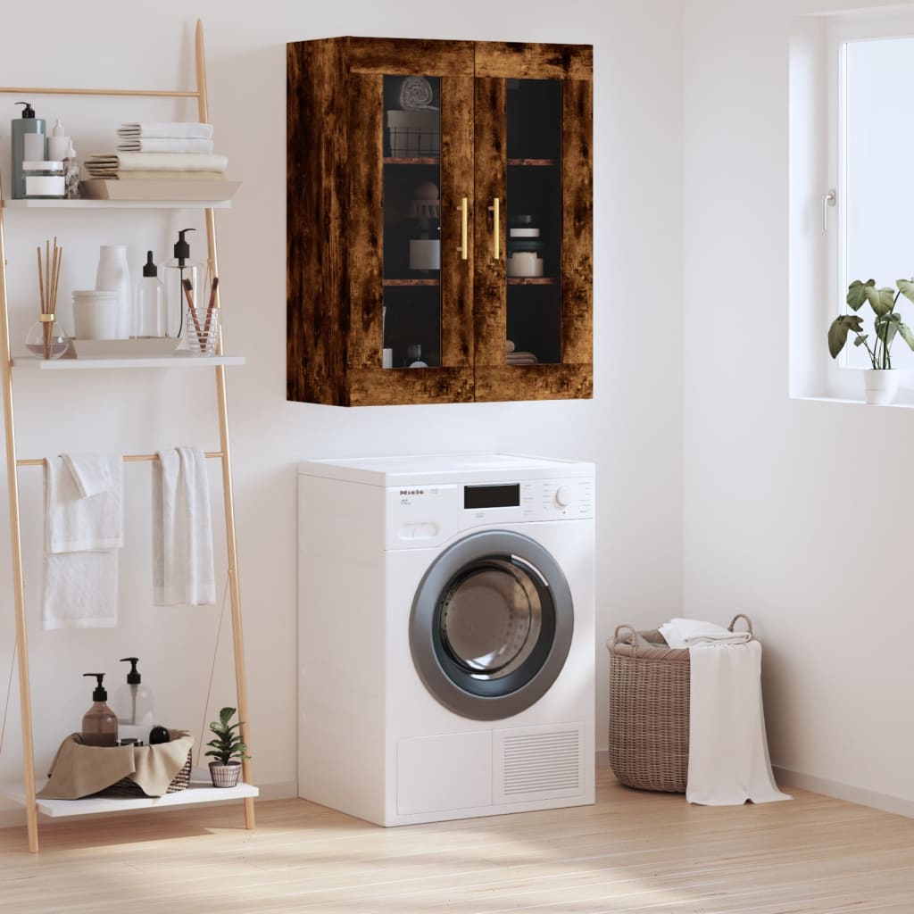 Berkfield Wall Mounted Cabinet Smoked Oak 69.5x34x90 cm