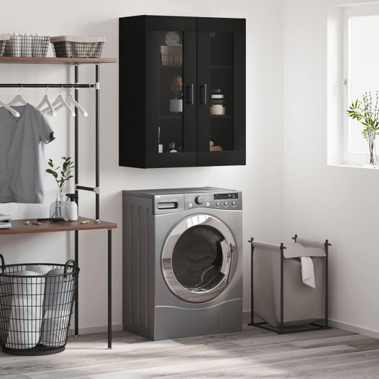 Berkfield Wall Mounted Cabinet Black 69.5x34x90 cm