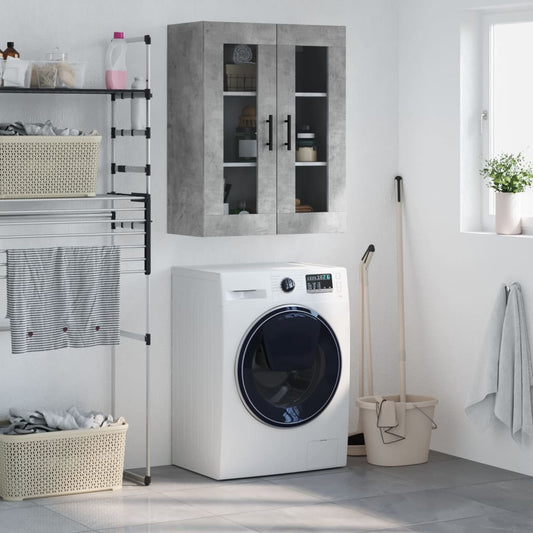 Berkfield Wall Mounted Cabinet Concrete Grey 69.5x34x90 cm