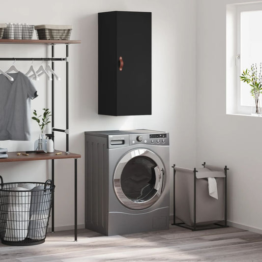 Berkfield Wall Mounted Cabinet Black 34.5x34x90 cm