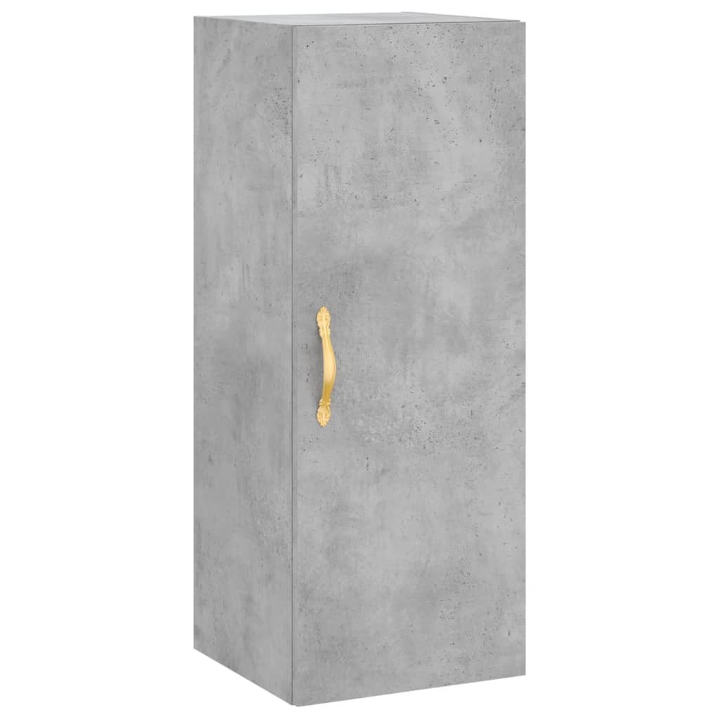 Berkfield Wall Mounted Cabinet Concrete Grey 34.5x34x90 cm