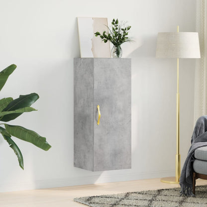 Berkfield Wall Mounted Cabinet Concrete Grey 34.5x34x90 cm