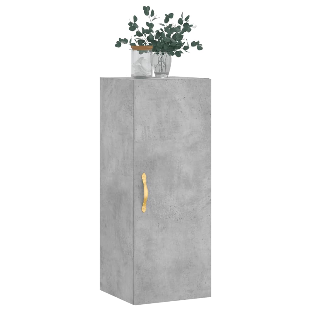 Berkfield Wall Mounted Cabinet Concrete Grey 34.5x34x90 cm