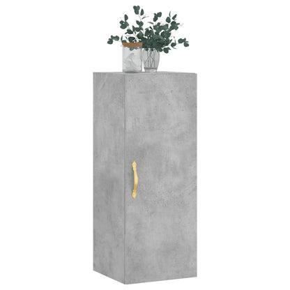 Berkfield Wall Mounted Cabinet Concrete Grey 34.5x34x90 cm