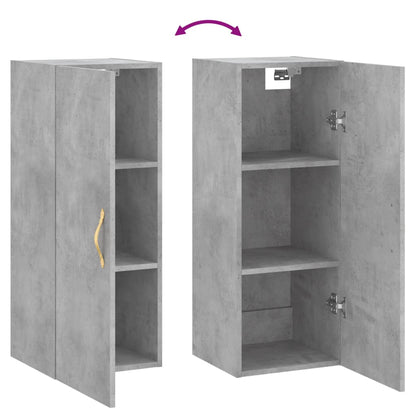 Berkfield Wall Mounted Cabinet Concrete Grey 34.5x34x90 cm