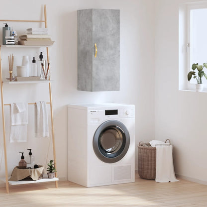 Berkfield Wall Mounted Cabinet Concrete Grey 34.5x34x90 cm
