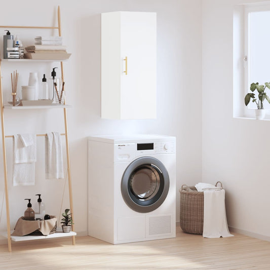 Berkfield Wall Mounted Cabinet White 34.5x34x90 cm