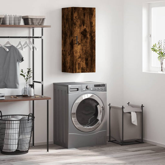 Berkfield Wall Mounted Cabinet Smoked Oak 34.5x34x90 cm