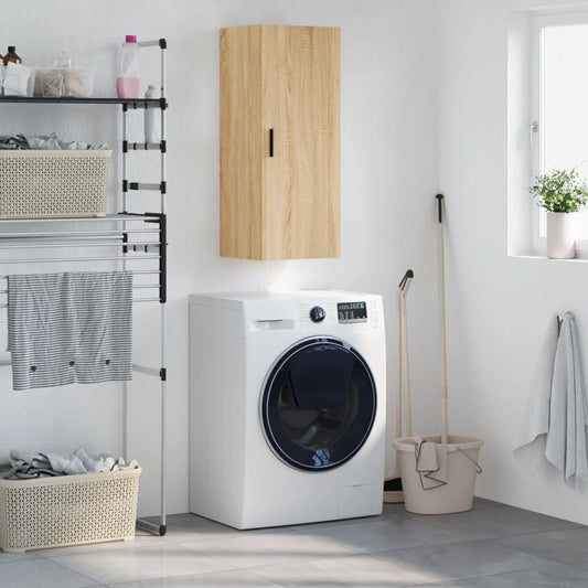 Berkfield Wall Mounted Cabinet Sonoma Oak 34.5x34x90 cm