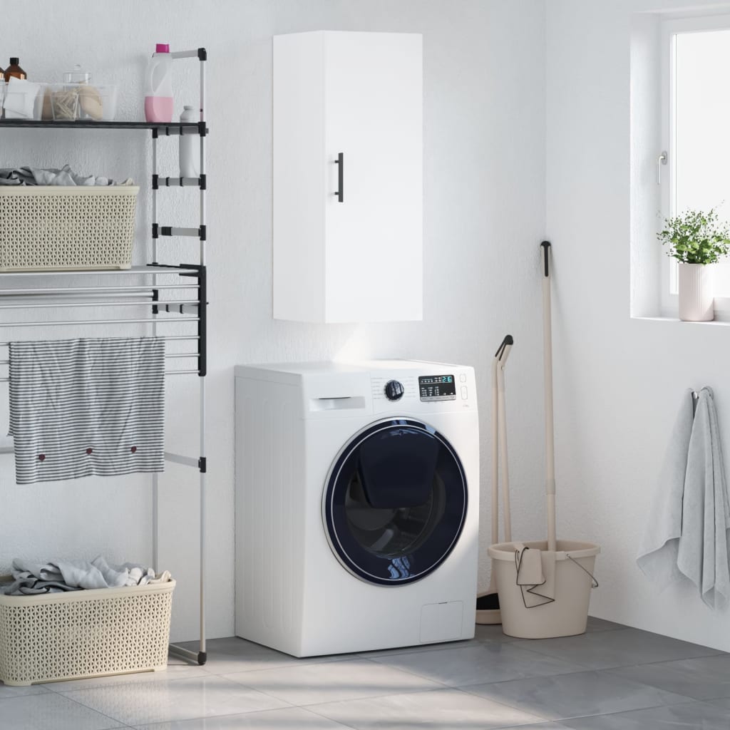 Berkfield Wall Mounted Cabinet White 34.5x34x90 cm