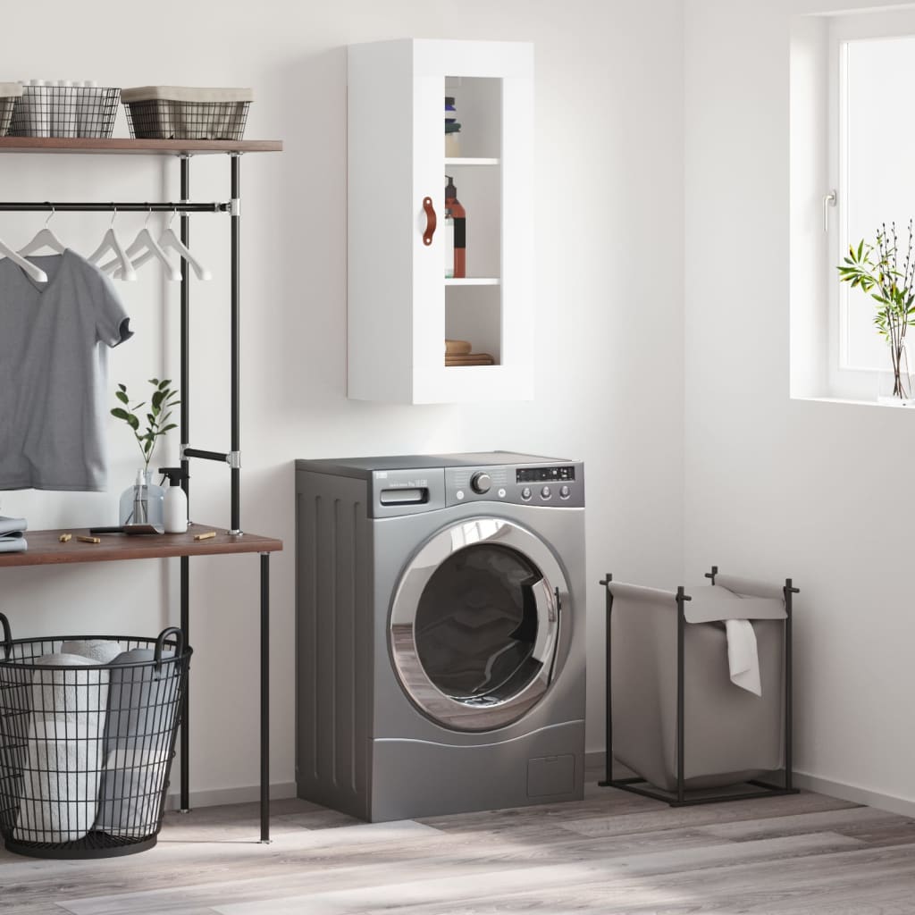 Berkfield Wall Mounted Cabinet White 34.5x34x90 cm