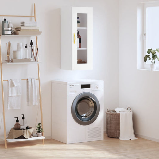 Berkfield Wall Mounted Cabinet White 34.5x34x90 cm