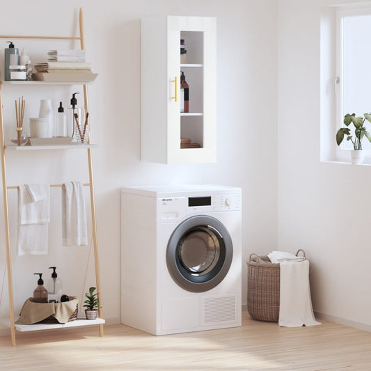 Berkfield Wall Mounted Cabinet White 34.5x34x90 cm