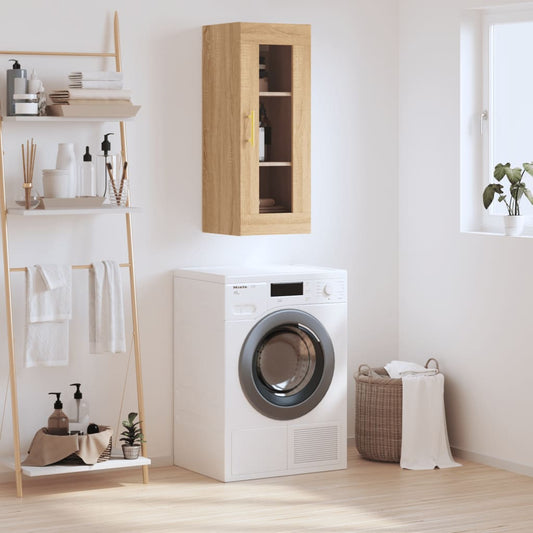 Berkfield Wall Mounted Cabinet Sonoma Oak 34.5x34x90 cm