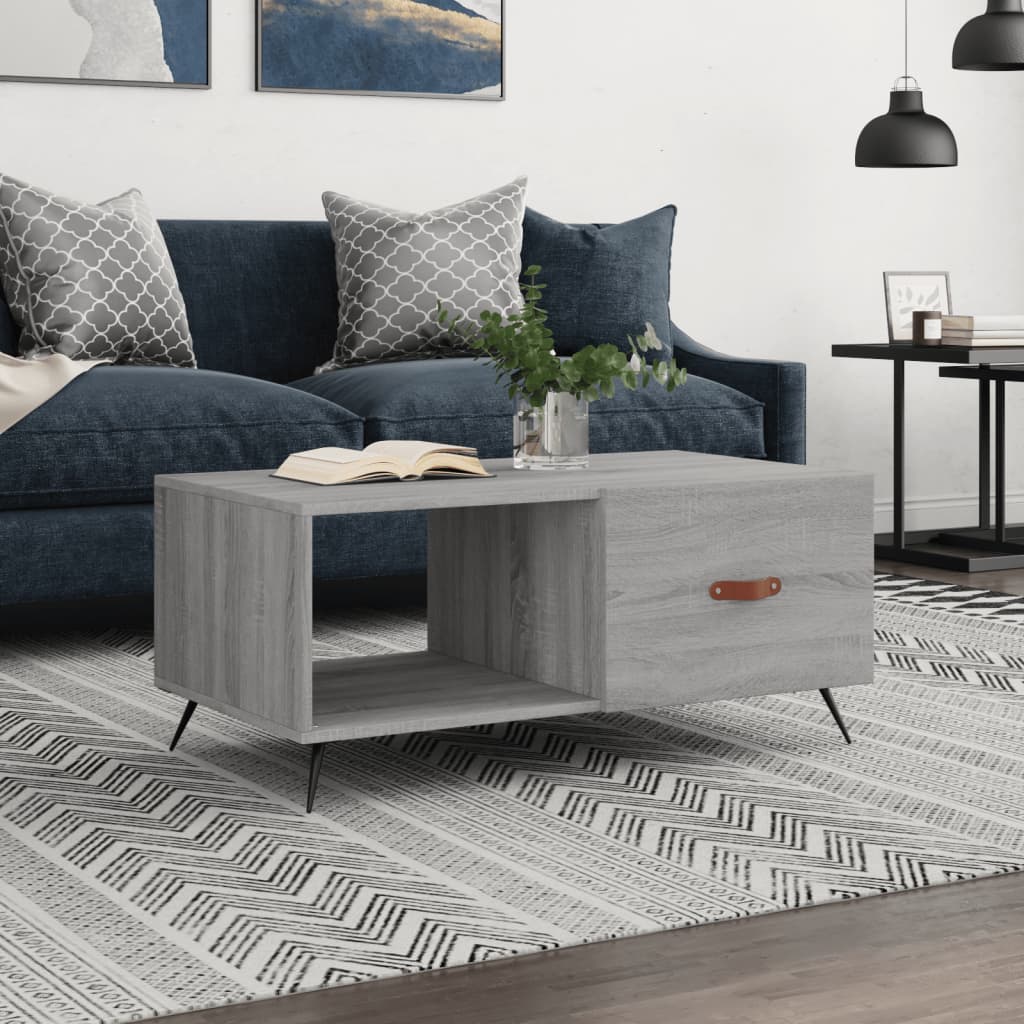 Berkfield Coffee Table Grey Sonoma 90x50x40 cm Engineered Wood
