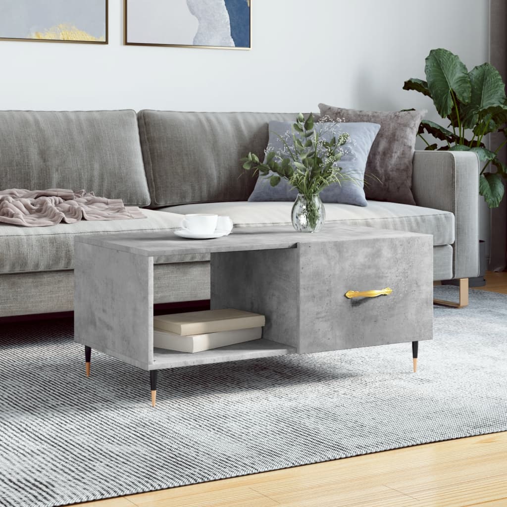 Berkfield Coffee Table Concrete Grey 90x50x40 cm Engineered Wood