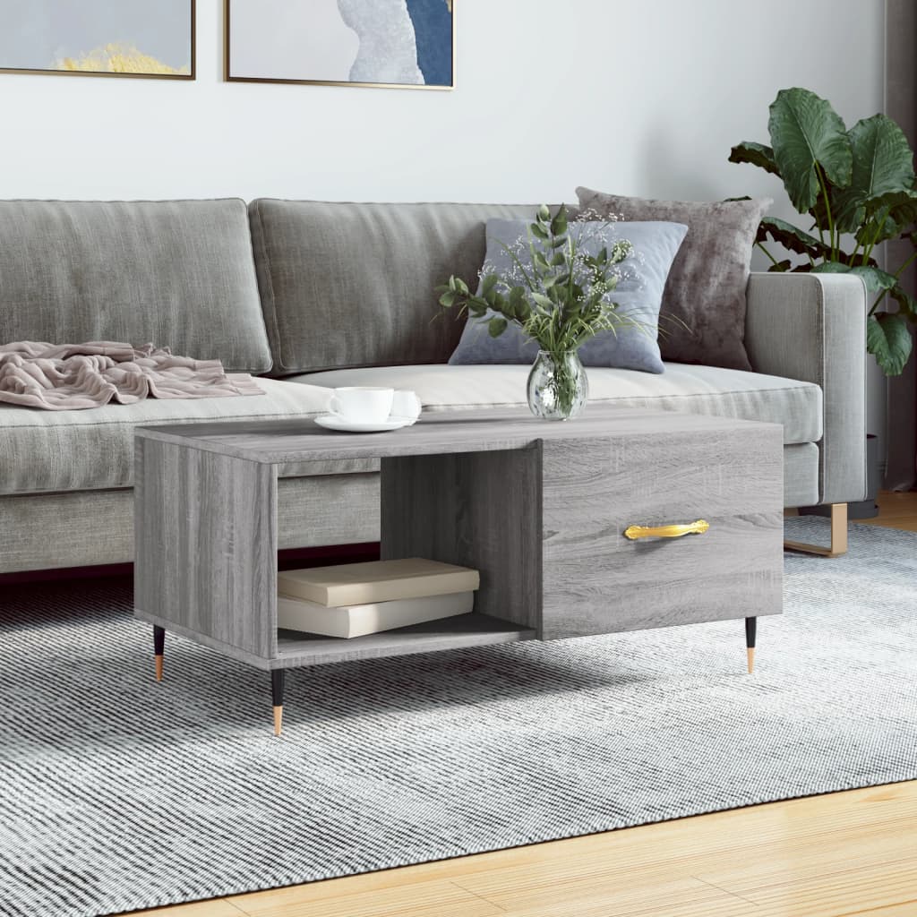 Berkfield Coffee Table Grey Sonoma 90x50x40 cm Engineered Wood