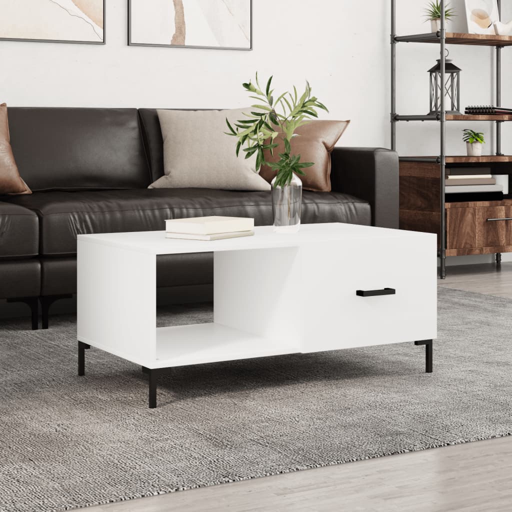 Berkfield Coffee Table White 90x50x40 cm Engineered Wood