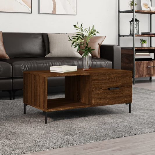Berkfield Coffee Table Brown Oak 90x50x40 cm Engineered Wood