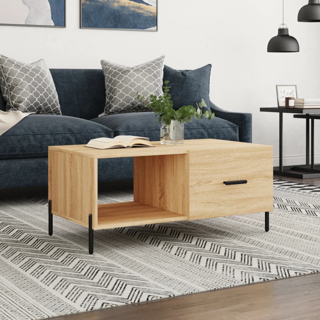 Berkfield Coffee Table Sonoma Oak 90x50x40 cm Engineered Wood
