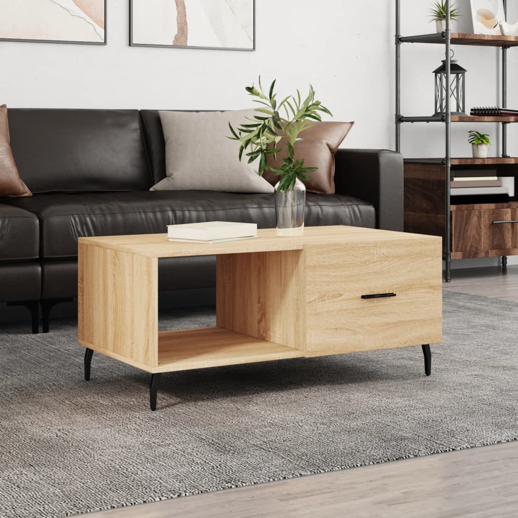 Berkfield Coffee Table Sonoma Oak 90x50x40 cm Engineered Wood
