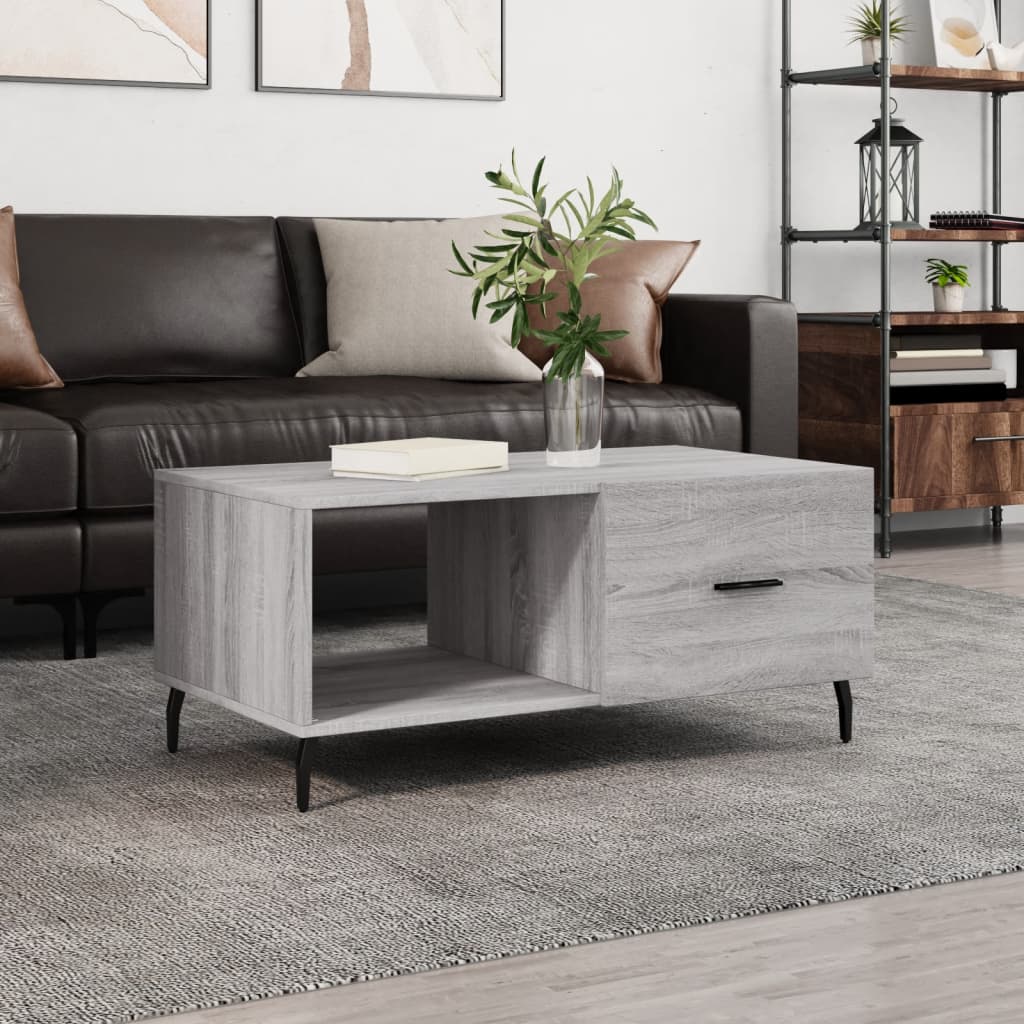 Berkfield Coffee Table Grey Sonoma 90x50x40 cm Engineered Wood
