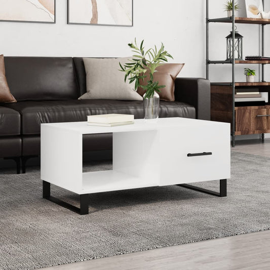 Berkfield Coffee Table High Gloss White 90x50x40 cm Engineered Wood