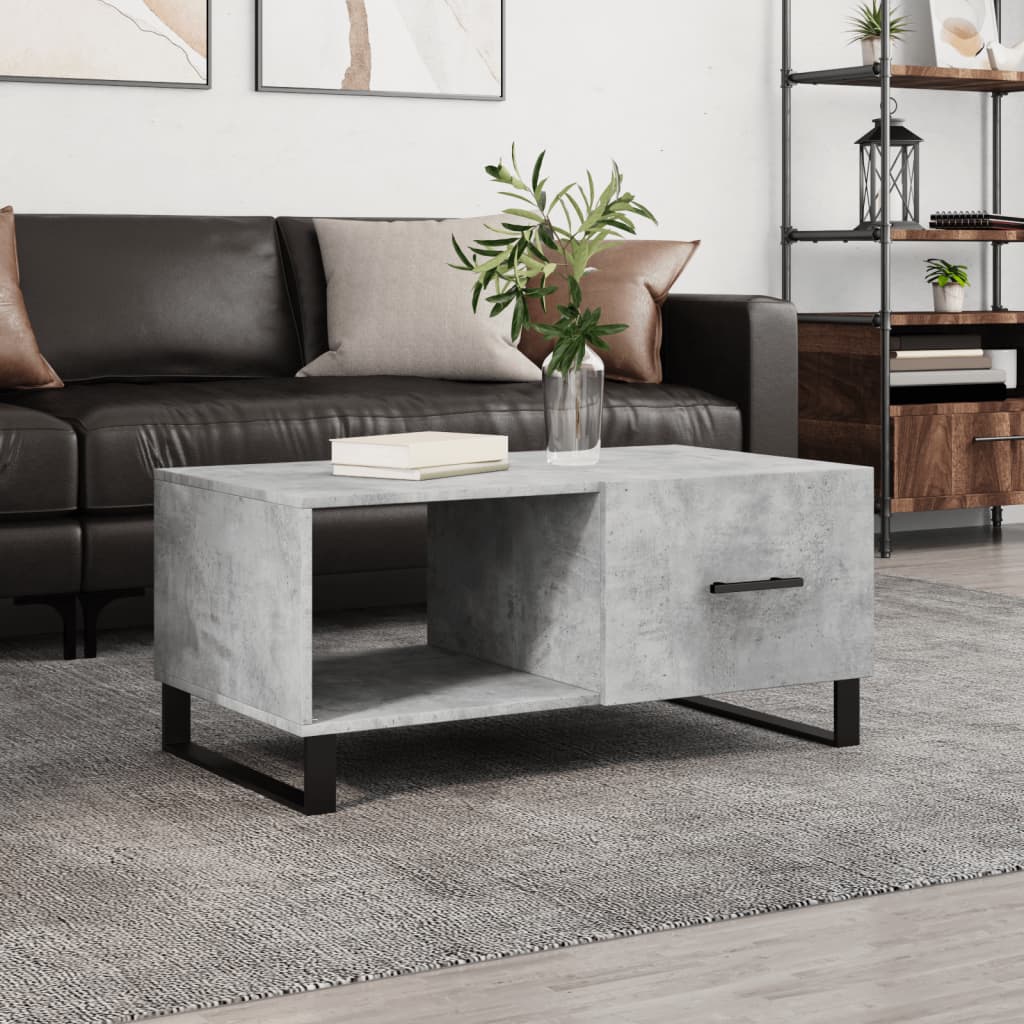 Berkfield Coffee Table Concrete Grey 90x50x40 cm Engineered Wood