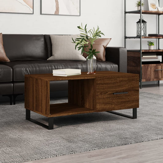 Berkfield Coffee Table Brown Oak 90x50x40 cm Engineered Wood