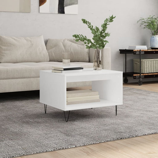 Berkfield Coffee Table White 60x50x40 cm Engineered Wood