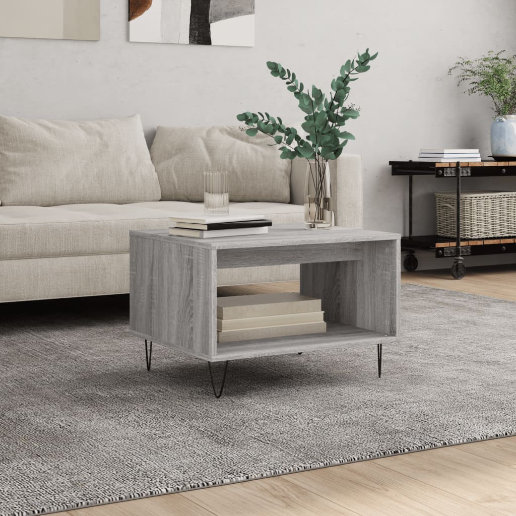Berkfield Coffee Table Grey Sonoma 60x50x40 cm Engineered Wood