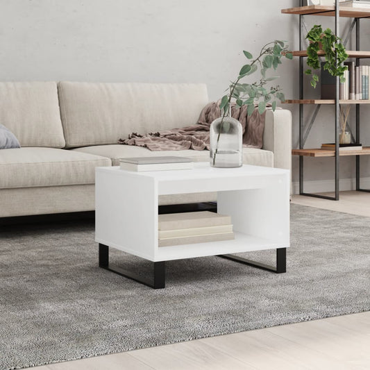 Berkfield Coffee Table White 60x50x40 cm Engineered Wood