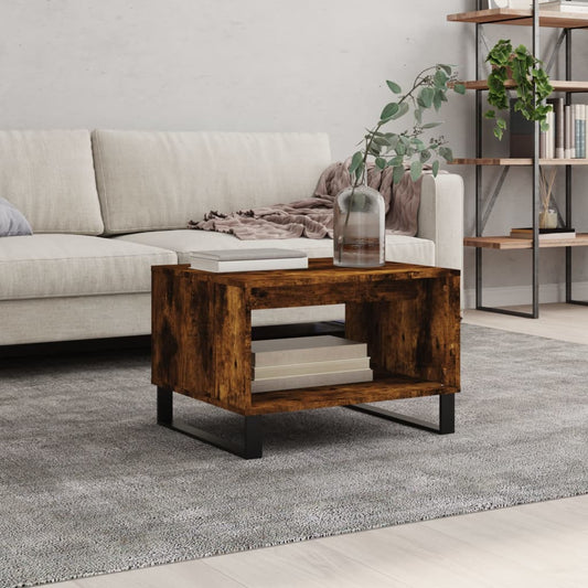 Berkfield Coffee Table Smoked Oak 60x50x40 cm Engineered Wood