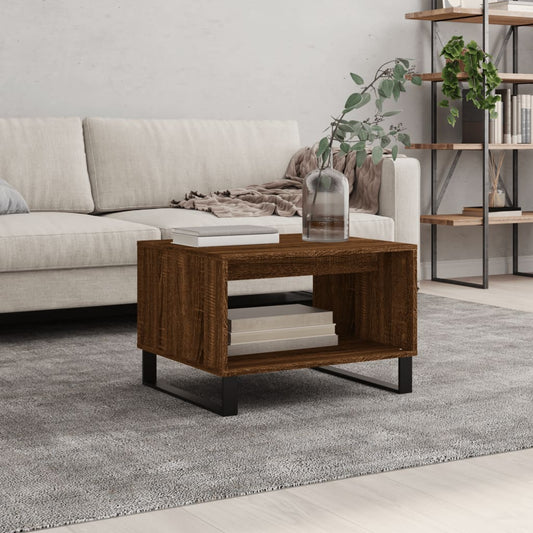 Berkfield Coffee Table Brown Oak 60x50x40 cm Engineered Wood