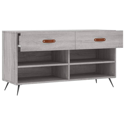 Berkfield Shoe Bench Grey Sonoma 102x35x55 cm Engineered Wood