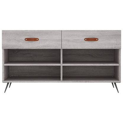 Berkfield Shoe Bench Grey Sonoma 102x35x55 cm Engineered Wood