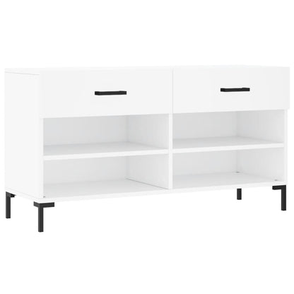 Berkfield Shoe Bench White 102x35x55 cm Engineered Wood