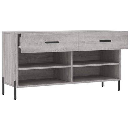 Berkfield Shoe Bench Grey Sonoma 102x35x55 cm Engineered Wood