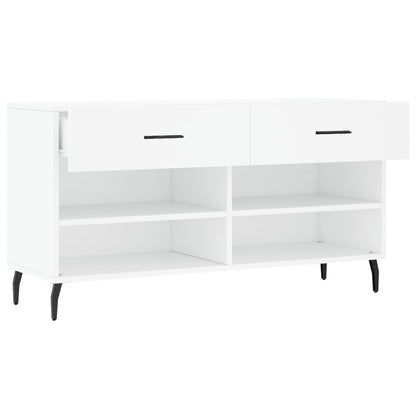 Berkfield Shoe Bench White 102x35x55 cm Engineered Wood