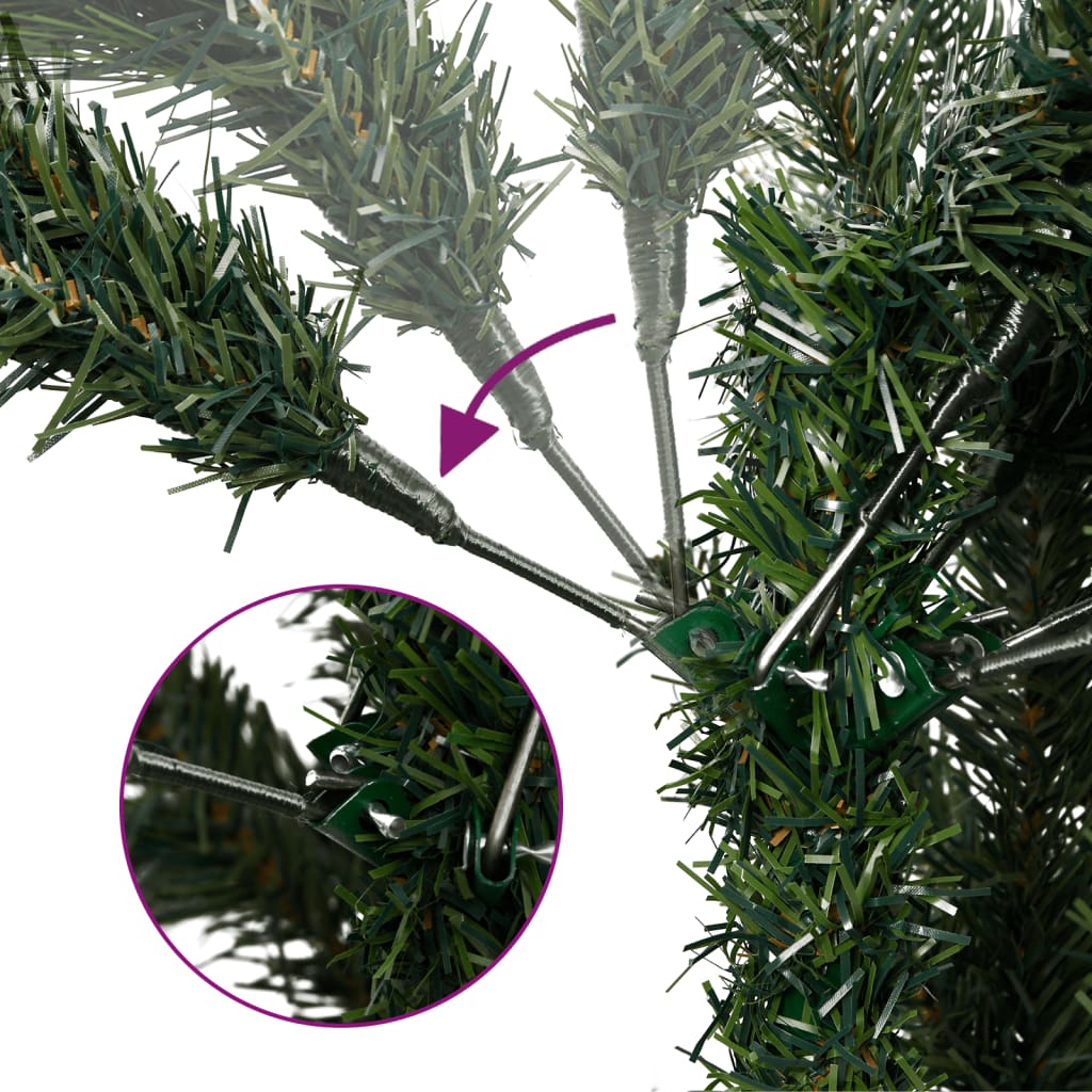 Berkfield Artificial Hinged Christmas Tree with Stand 180 cm